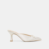 CLEO HIGH HEELS OFF WHITE SATIN