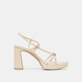 ODETE HEELS CREME LEATHER