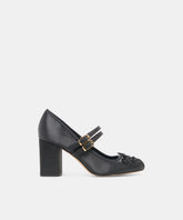 TIARAH HEELS ONYX SATIN