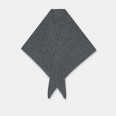 TRIANGLE SCARF DARK HEATHER GREY