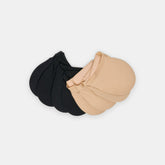 4 PACK CUSHIONED MULE TOE COVER SOCKS TAN BLACK