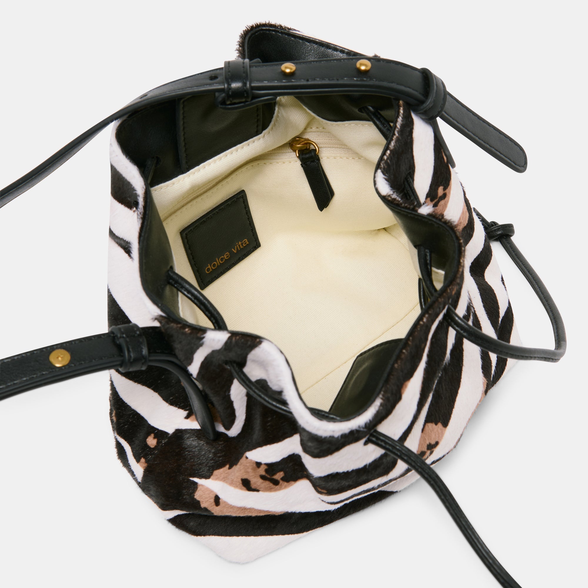 RANDI CROSSBODY ZEBRA CALF HAIR