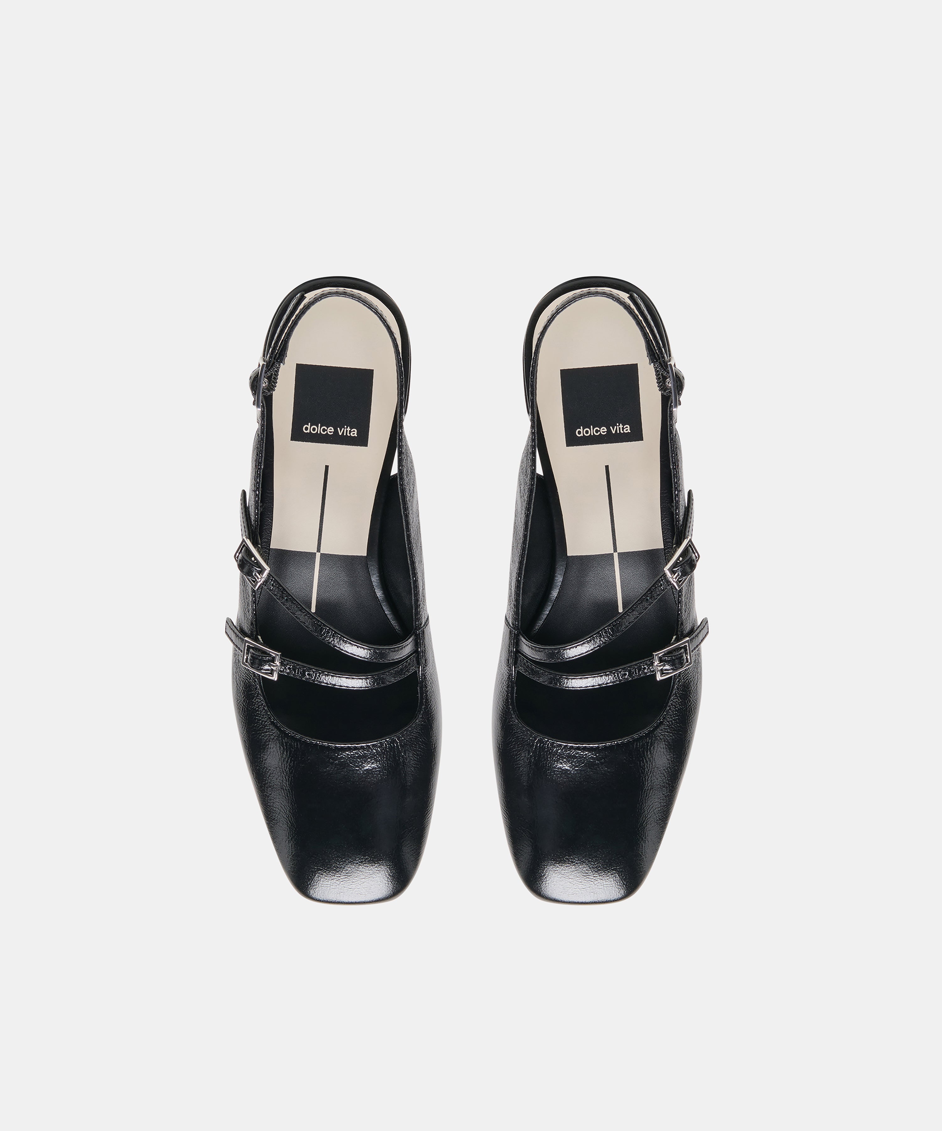 DRIAH HEELS BLACK LEATHER
