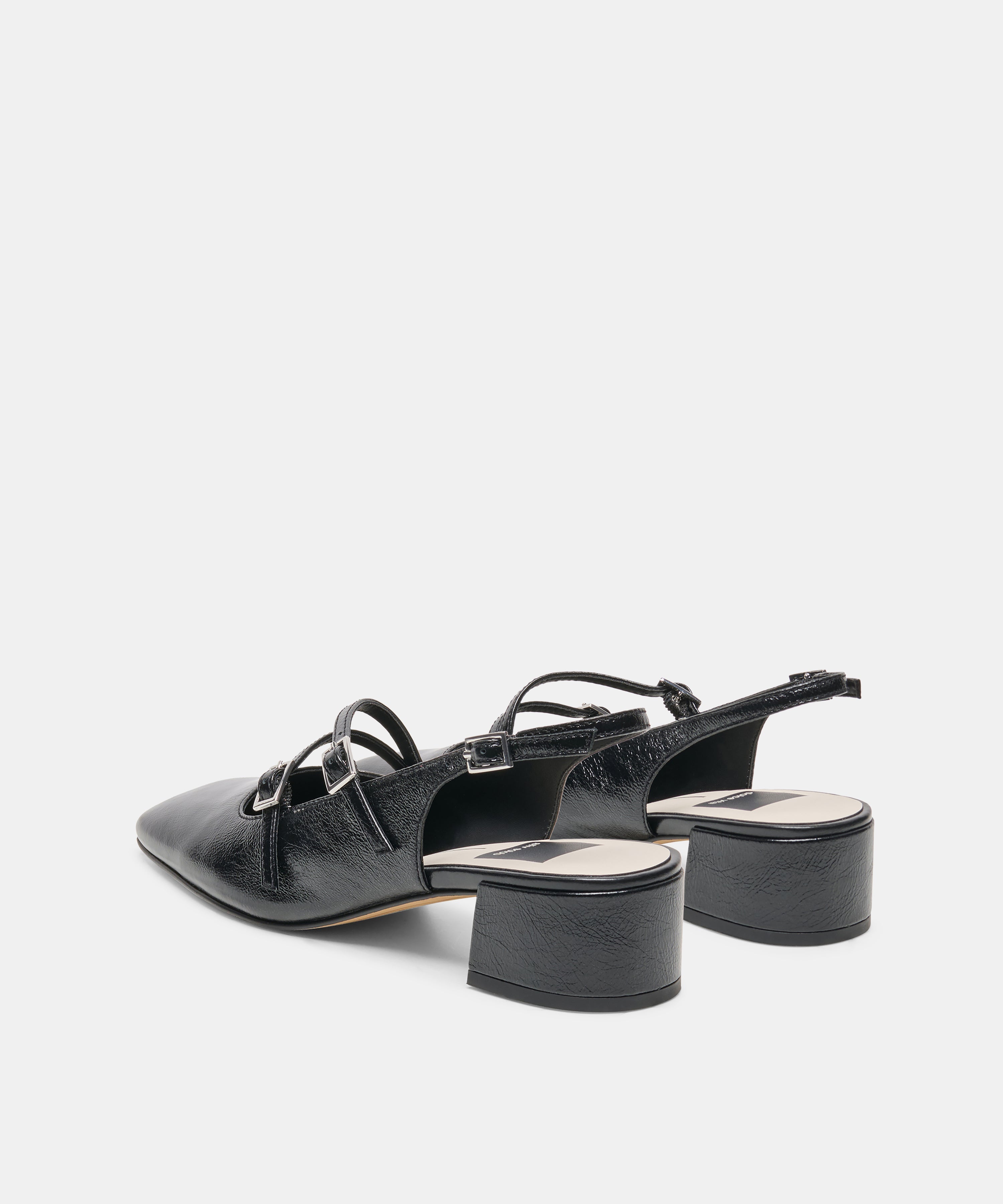 DRIAH HEELS BLACK LEATHER