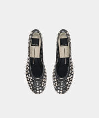 CALIA STUD BALLET FLATS ONYX MESH