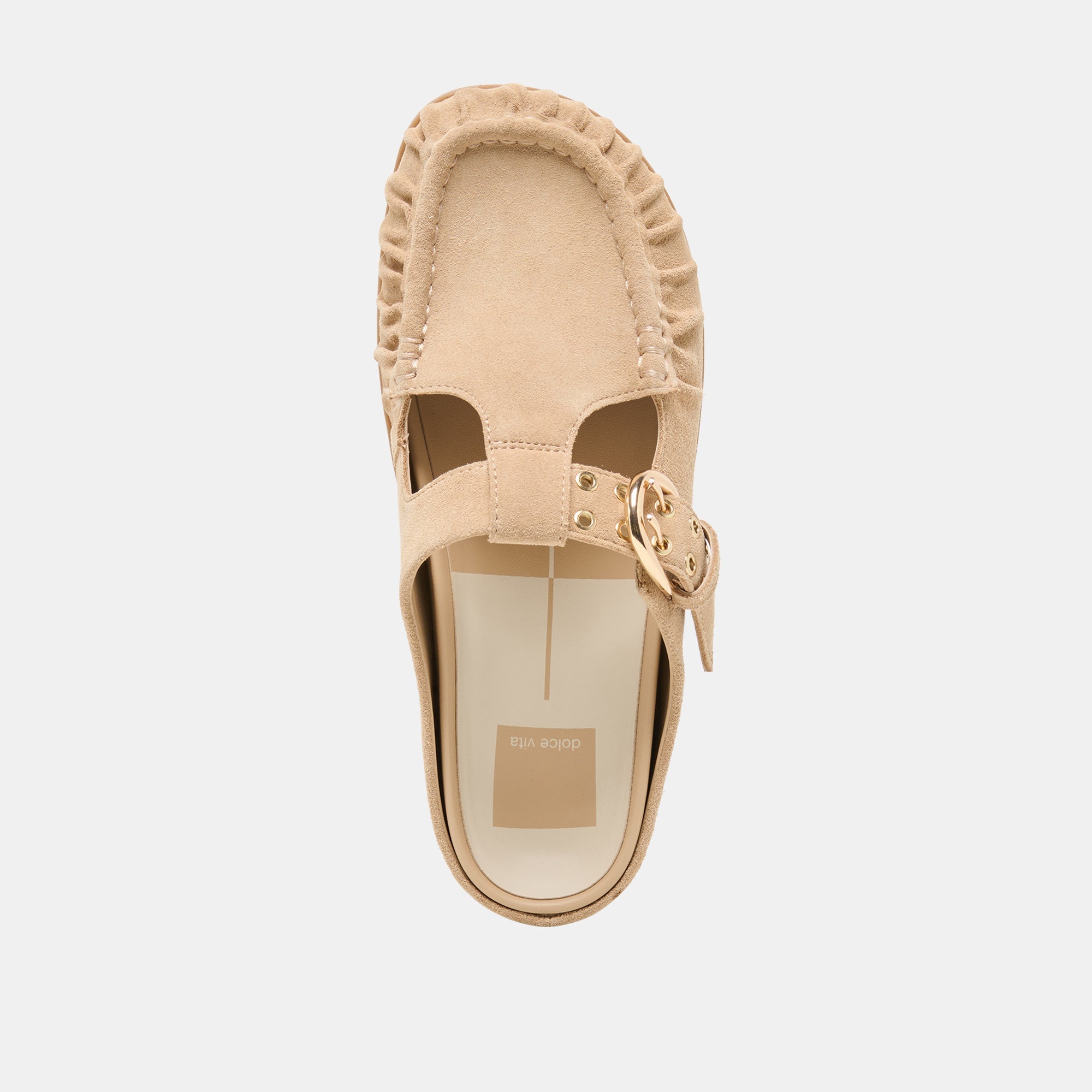 JEANNE FLATS CAMEL SUEDE