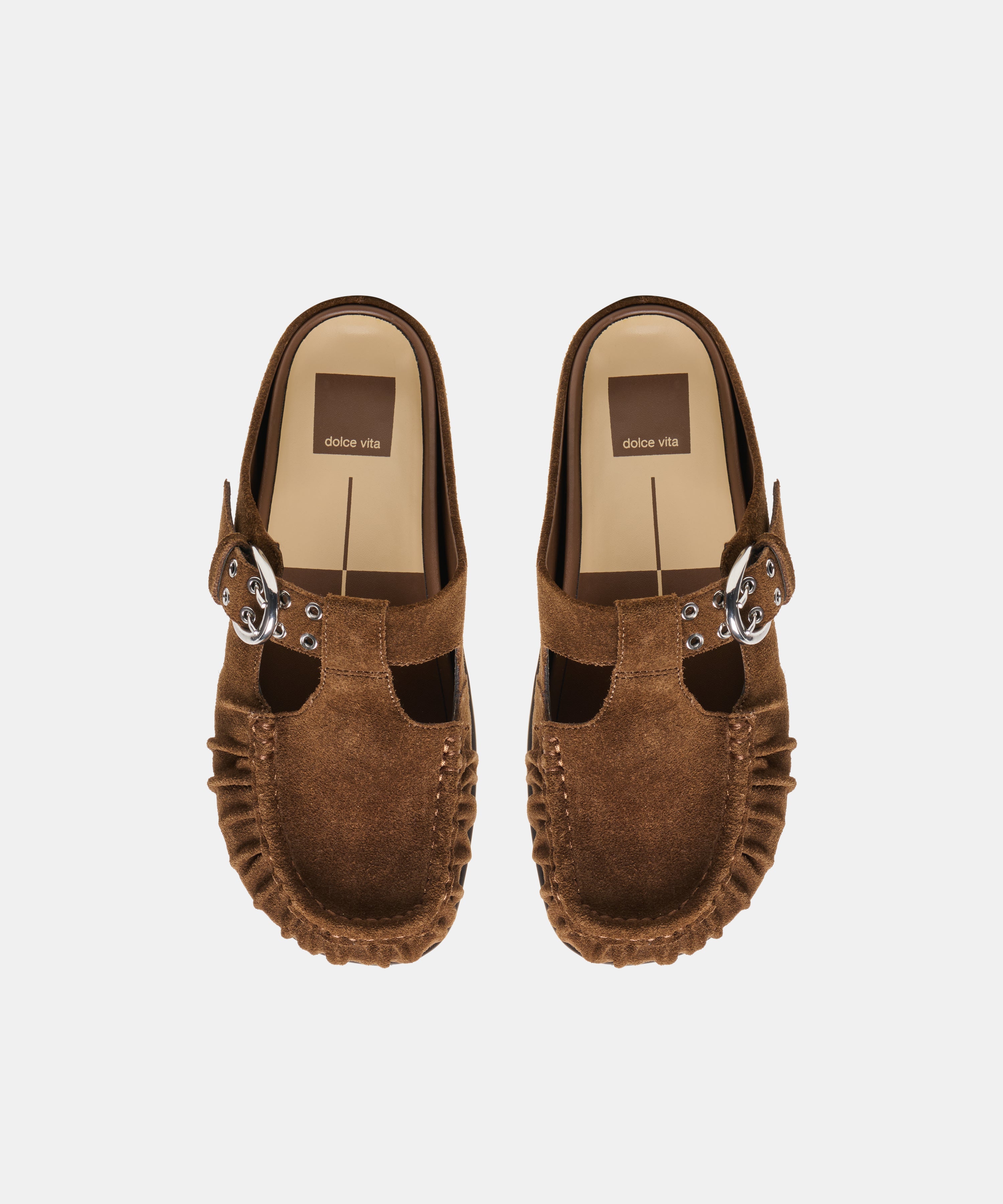 JEANNE FLATS CHESTNUT SUEDE