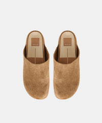 JONEY FLATS LT BROWN SUEDE