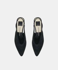 LEEROY FLATS ONYX SUEDE