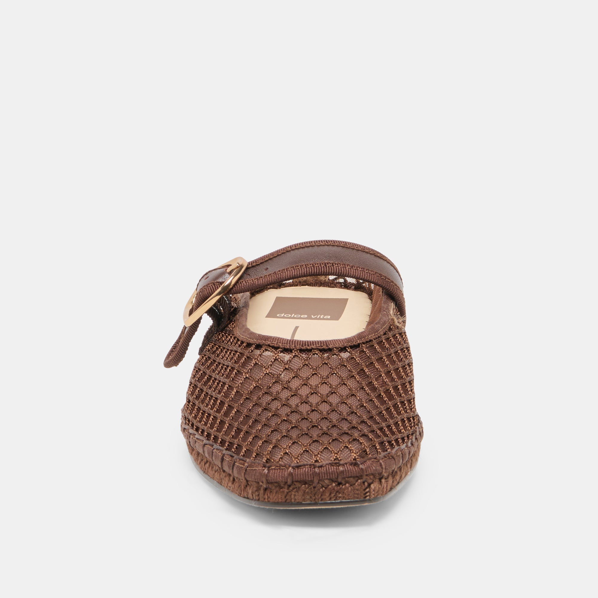 MILIE FLATS CHOCOLATE WOVEN MESH