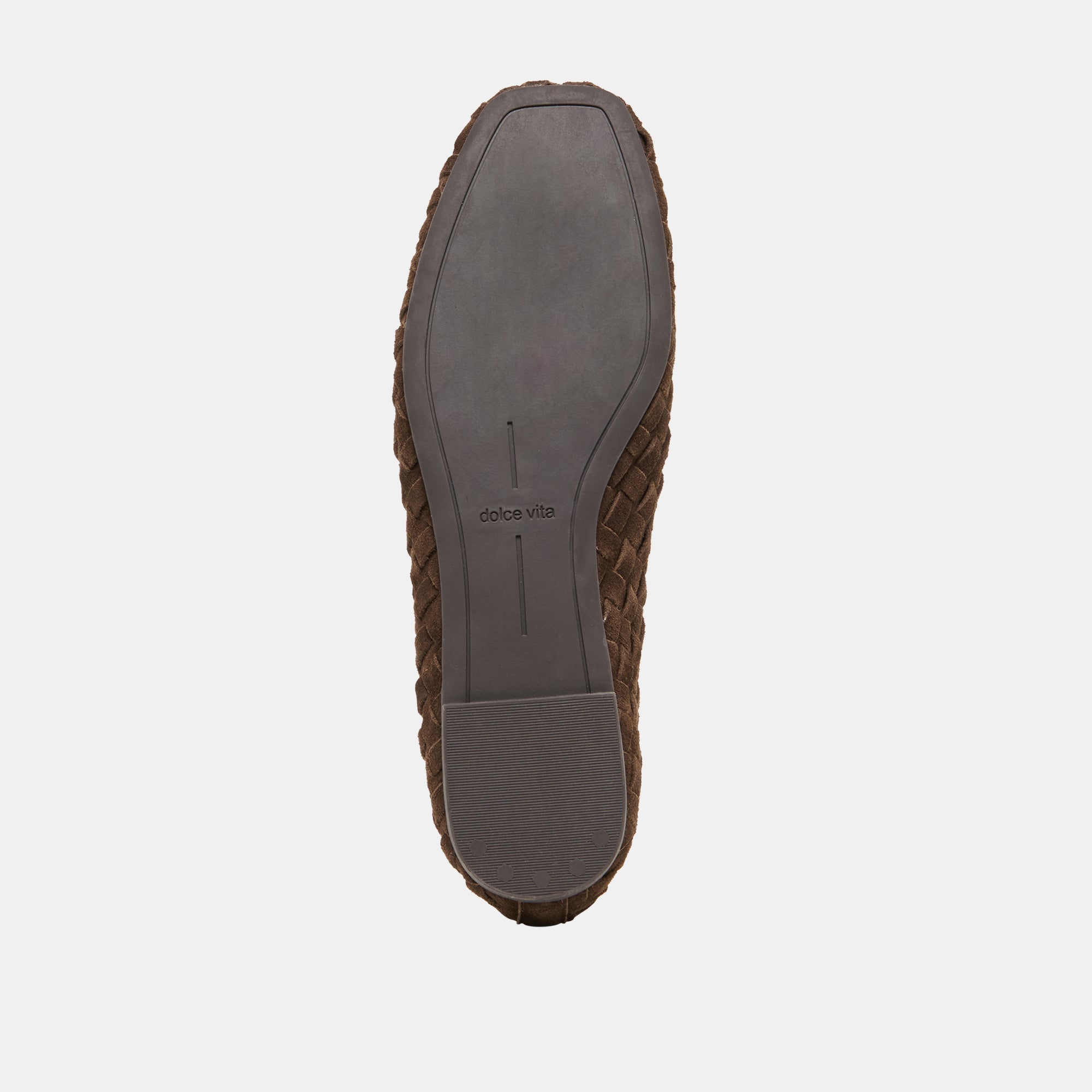 MYCAH BALLET FLATS DK BROWN WOVEN SUEDE
