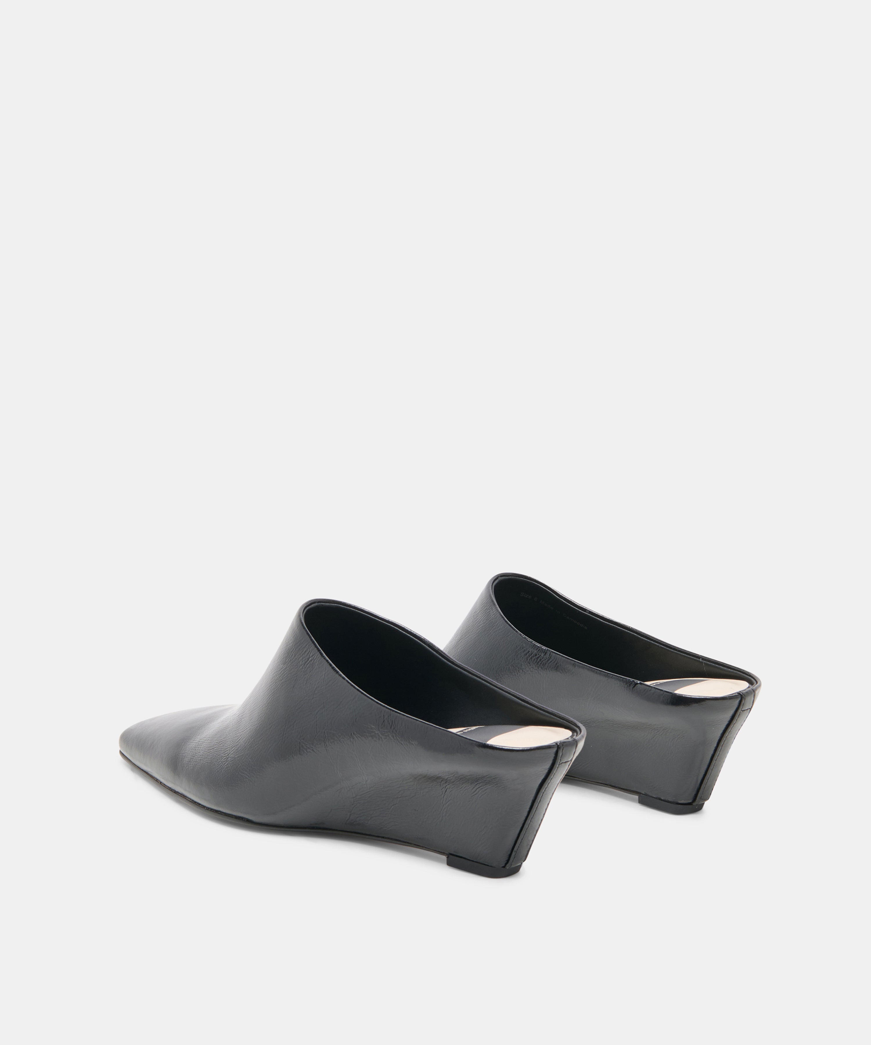 HILAH MULES MIDNIGHT CRINKLE PATENT