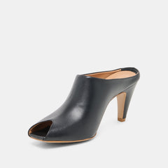 MERY HEELS BLACK LEATHER