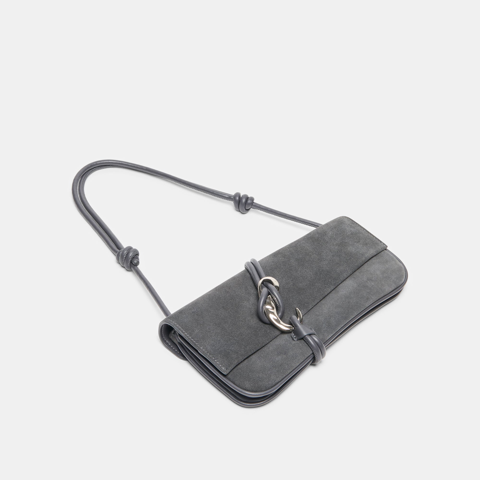 ALICE SHOULDER BAG GUNMETAL SUEDE