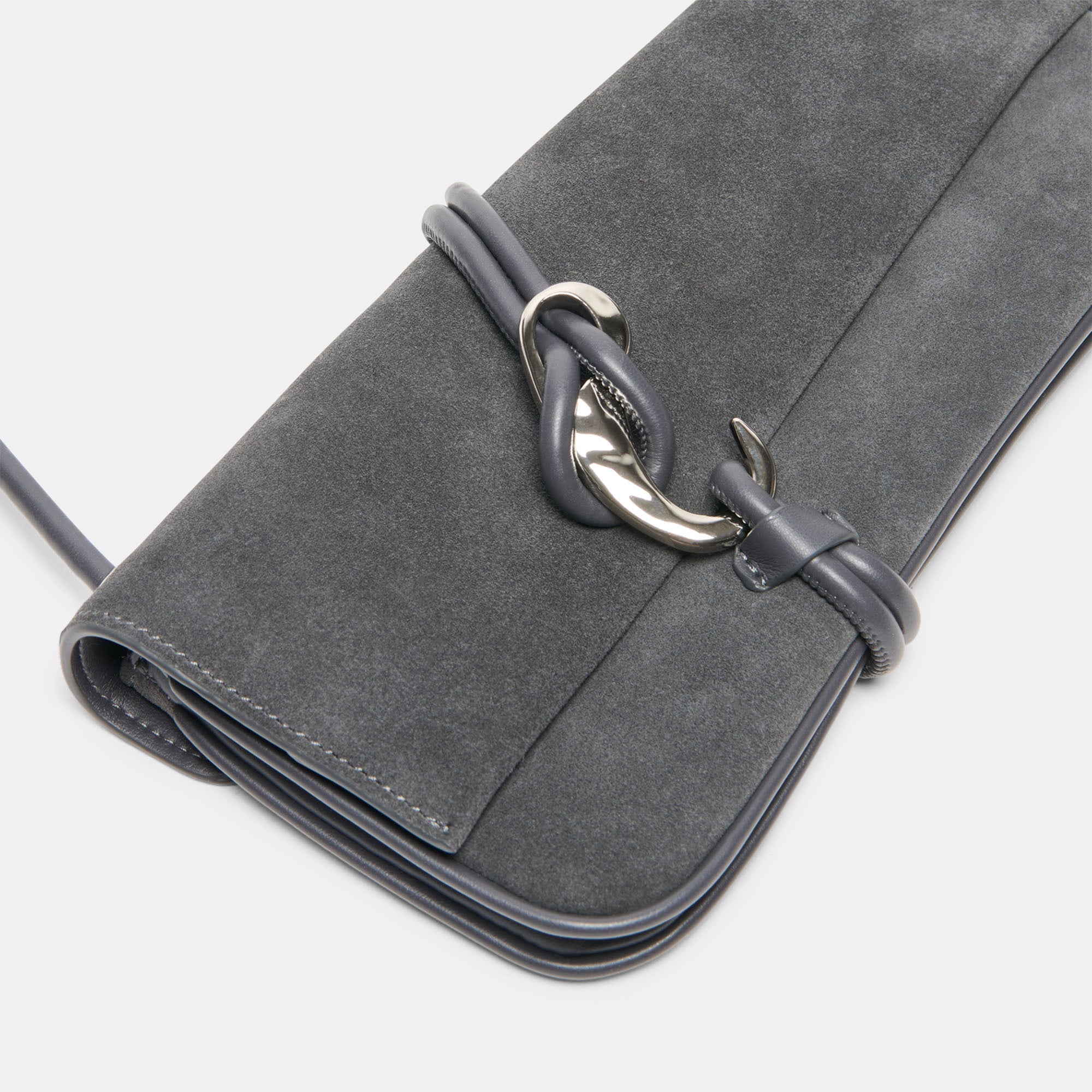 ALICE SHOULDER BAG GUNMETAL SUEDE