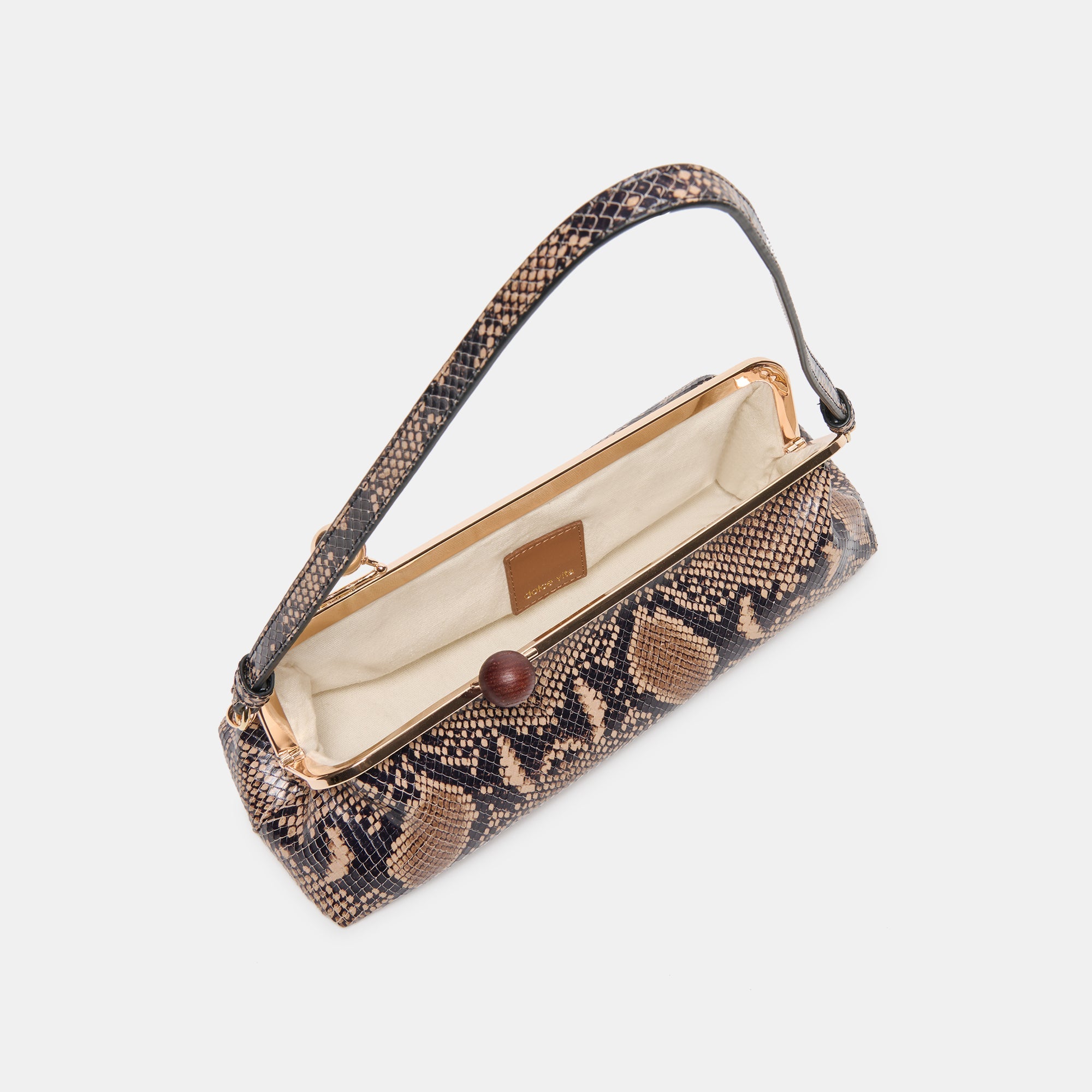AMBRIAA SHOULDER BAG TAN MULTI SNAKE LEATHER
