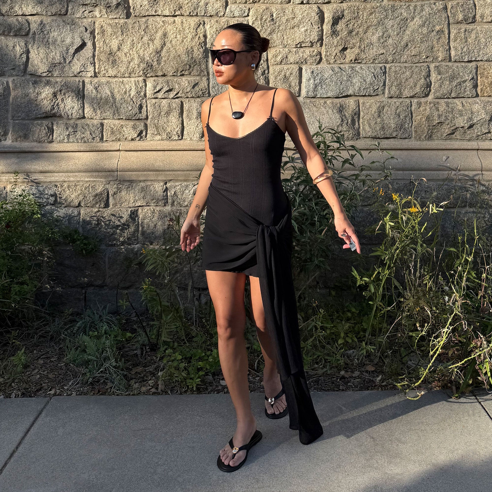 JAINA SANDALS BLACK LEATHER